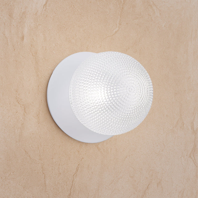 Odessa Small Diamond Cut LED Wall Light 8.5W 4000K Clear & Matt White - LM002WL048