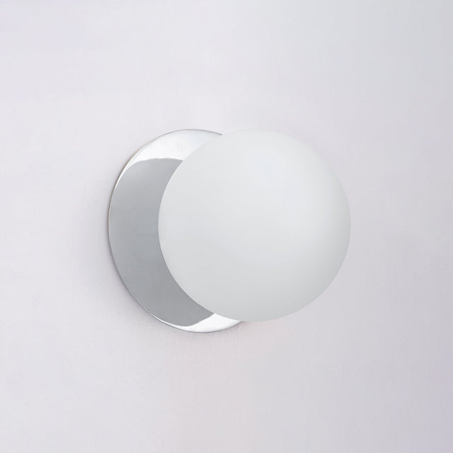 Odessa Small LED Wall Light 8.5W 4000K Frosted Opal & Chrome - LM002WL049