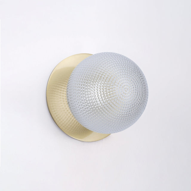 Odessa Small Diamond Cut LED Wall Light 8.5W 4000K Clear & Brass - LM002WL056