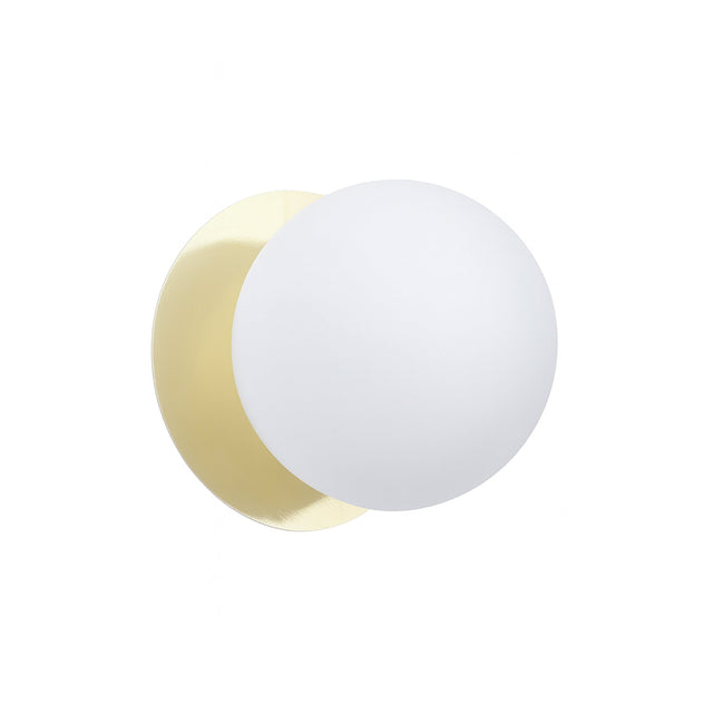 Odessa Small LED Wall Light 8.5W 4000K Frosted Opal & Gold - LM002WL057