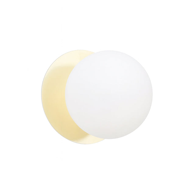 Odessa Small LED Wall Light 8.5W 4000K Frosted Opal & Gold - LM002WL057