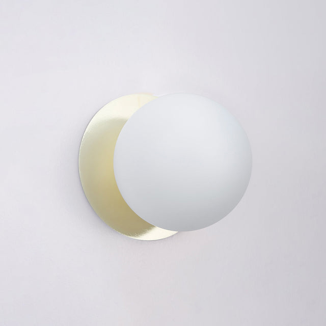 Odessa Small LED Wall Light 8.5W 4000K Frosted Opal & Gold - LM002WL057