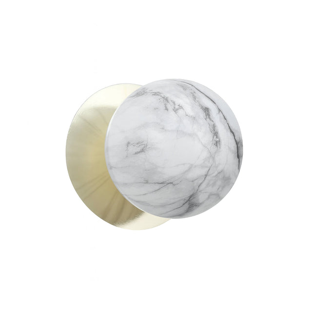 Odessa Small LED Wall Light 8.5W 4000K Marble Opal & Gold - LM002WL058