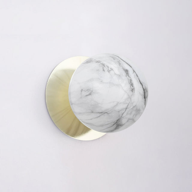 Odessa Small LED Wall Light 8.5W 4000K Marble Opal & Gold - LM002WL058