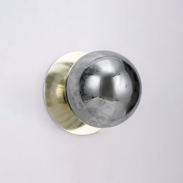 Odessa Small Molten Ripple LED Wall Light 8.5W 4000K Smoky & Gold - LM002WL059