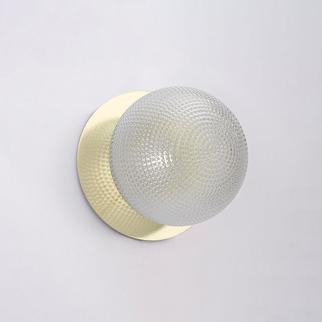 Odessa Small Diamond Cut LED Wall Light 8.5W 4000K Clear & Gold - LM002WL060