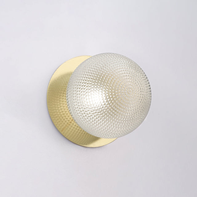 Odessa Small Diamond Cut LED Wall Light 8.5W 4000K Clear & Gold - LM002WL060