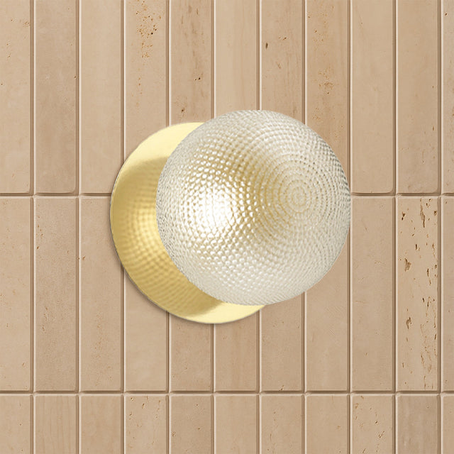 Odessa Small Diamond Cut LED Wall Light 8.5W 4000K Clear & Gold - LM002WL060