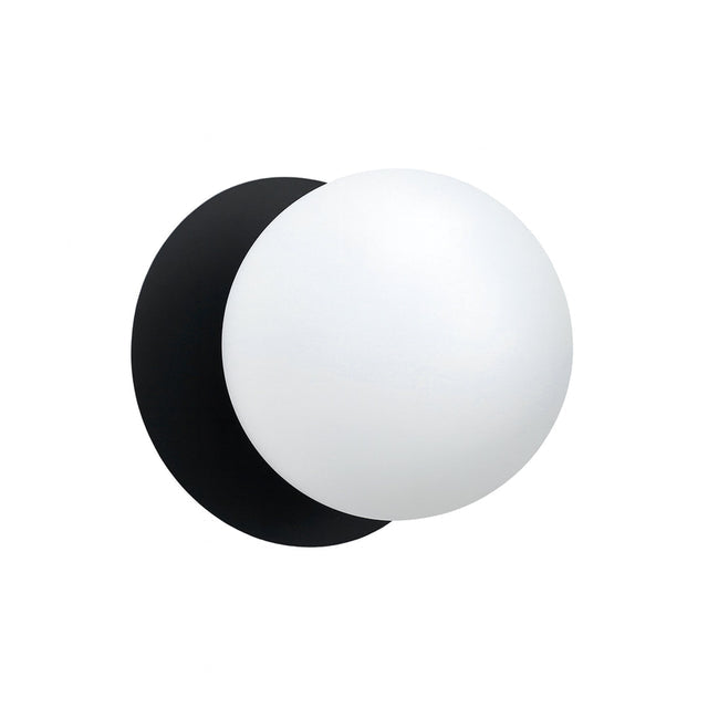 Odessa Large LED Wall Light 8.5W 4000K Frosted Opal & Matt Black - LM002WL061
