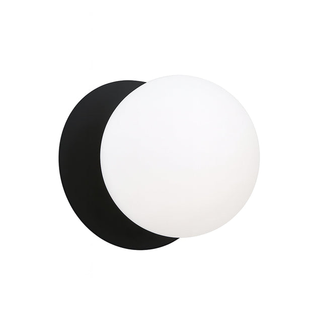 Odessa Large LED Wall Light 8.5W 4000K Frosted Opal & Matt Black - LM002WL061