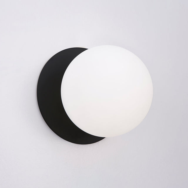 Odessa Large LED Wall Light 8.5W 4000K Frosted Opal & Matt Black - LM002WL061