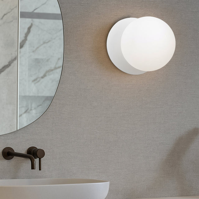Odessa Large LED Wall Light 8.5W 4000K Frosted Opal & Matt White - LM002WL065