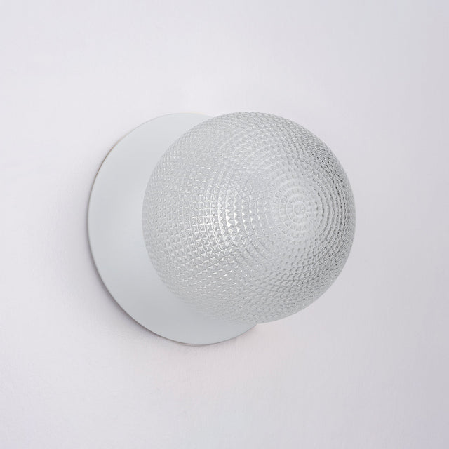 Odessa Large Diamond Cut LED Wall Light 8.5W 4000K Clear & Matt White - LM002WL068