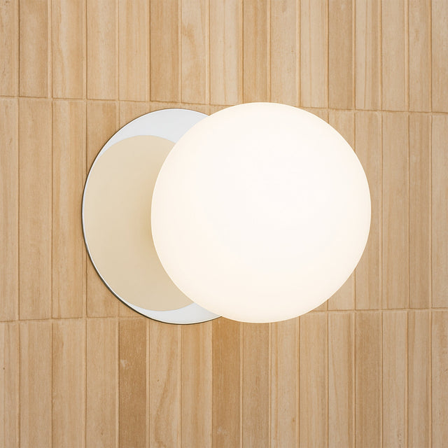 Odessa Large LED Wall Light 8.5W 4000K Frosted Opal & Chrome - LM002WL069