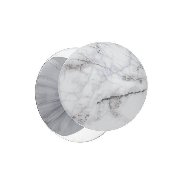 Odessa Large LED Wall Light 8.5W 4000K Marble Opal & Chrome - LM002WL070