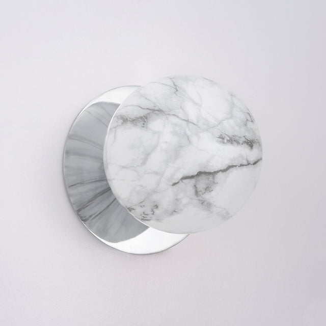 Odessa Large LED Wall Light 8.5W 4000K Marble Opal & Chrome - LM002WL070