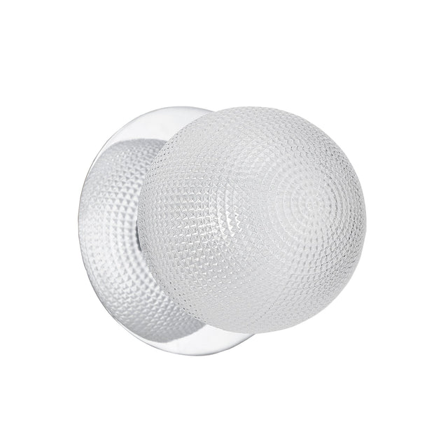 Odessa Large Diamond Cut LED Wall Light 8.5W 4000K Clear & Chrome - LM002WL072