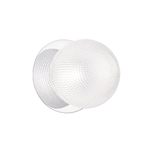 Odessa Small Diamond Cut LED Wall Light 8.5W 4000K Clear & Chrome - LM002WL052