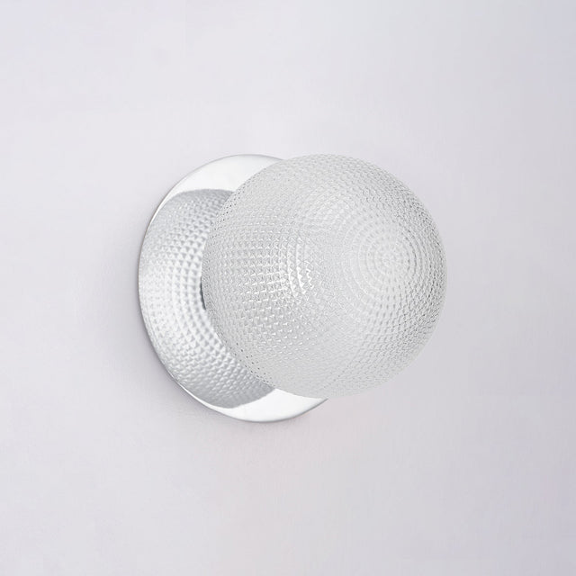Odessa Small Diamond Cut LED Wall Light 8.5W 4000K Clear & Chrome - LM002WL052