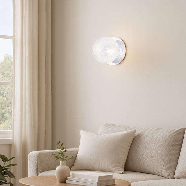 Odessa Small Diamond Cut LED Wall Light 8.5W 4000K Clear & Chrome - LM002WL052