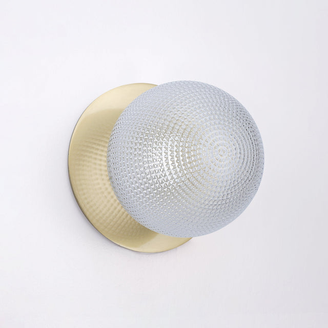 Odessa Large Diamond Cut LED Wall Light 8.5W 4000K Clear & Brass - LM002WL076