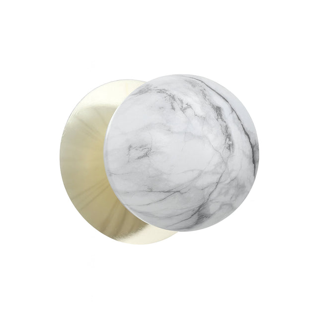 Odessa Large LED Wall Light 8.5W 4000K Marble Opal & Gold - LM002WL078