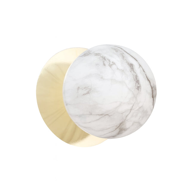 Odessa Large LED Wall Light 8.5W 4000K Marble Opal & Gold - LM002WL078