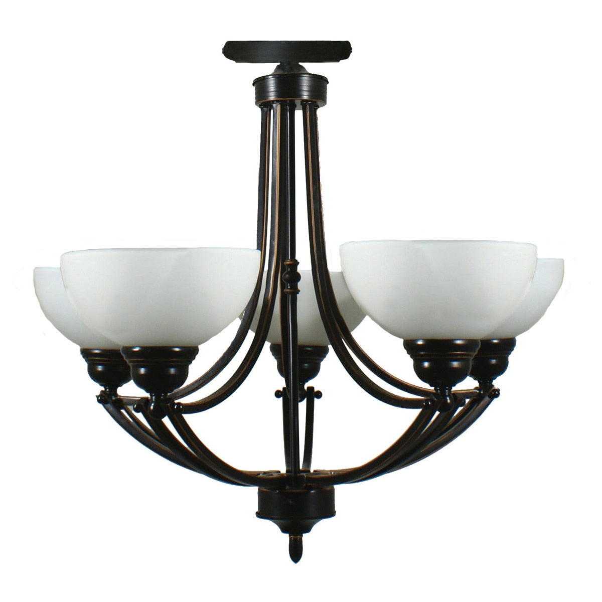 Houston 5 Light Semi-Flush Mount Bronze - 1000252