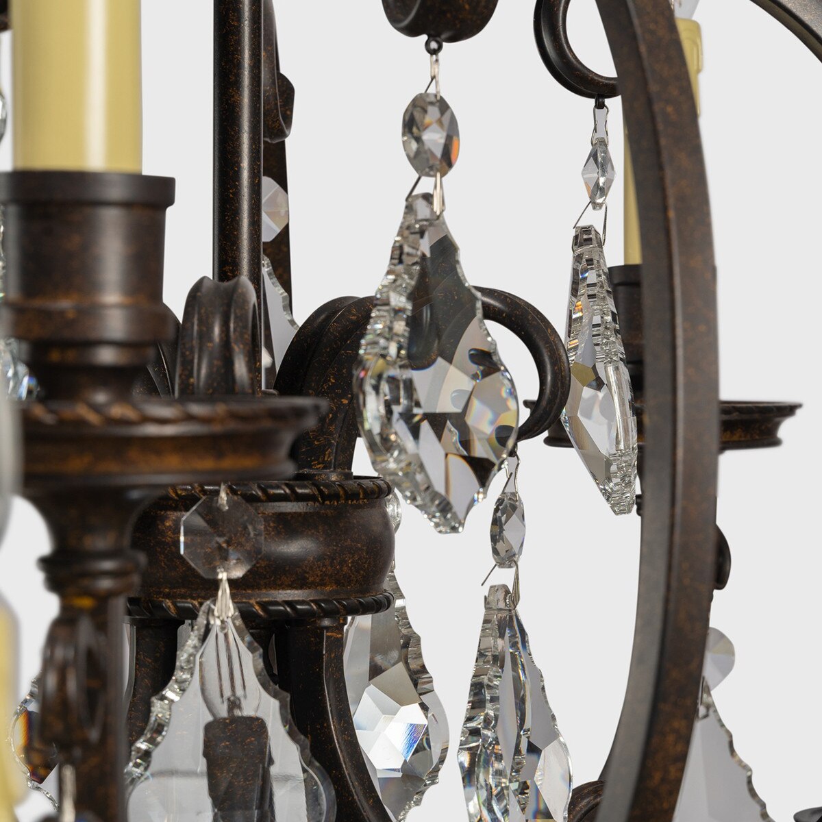 Louis 15th 15 Light Crystal Chandelier Bronze - 1000294