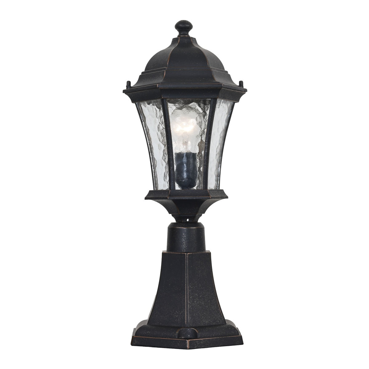 Strand Small Pillar Mount Antique Bronze IP44 - 1000493