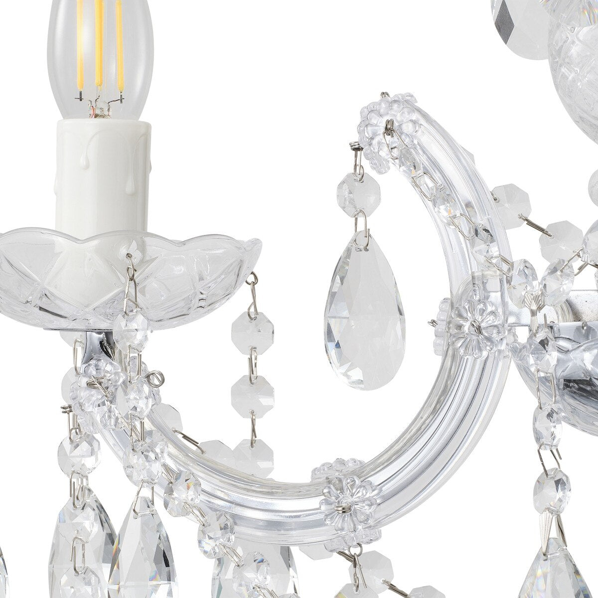 Zurich 3 Light Crystal Chandelier Chrome - 1000606