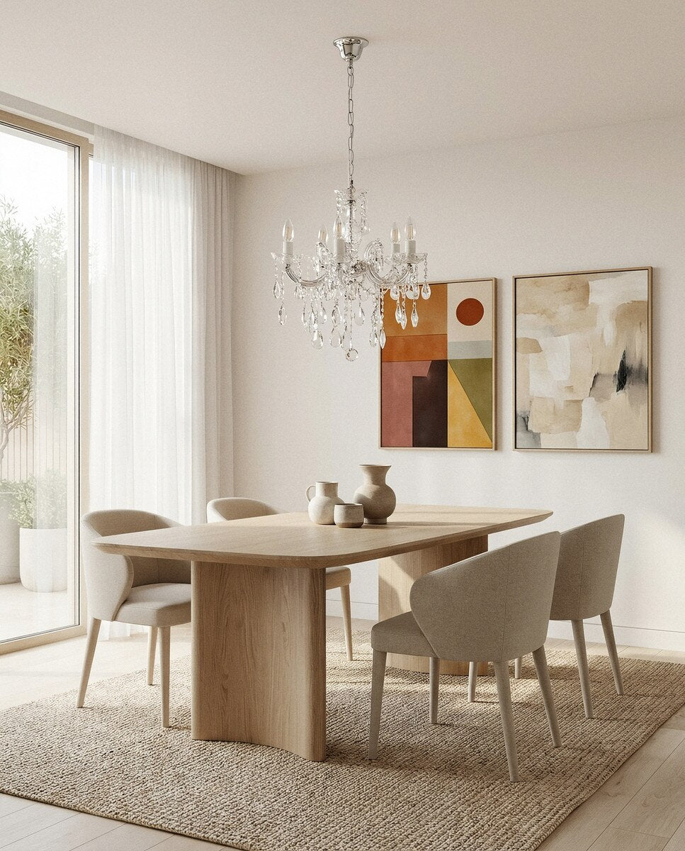 Zurich 5 Light Crystal Chandelier Chrome - 1000607