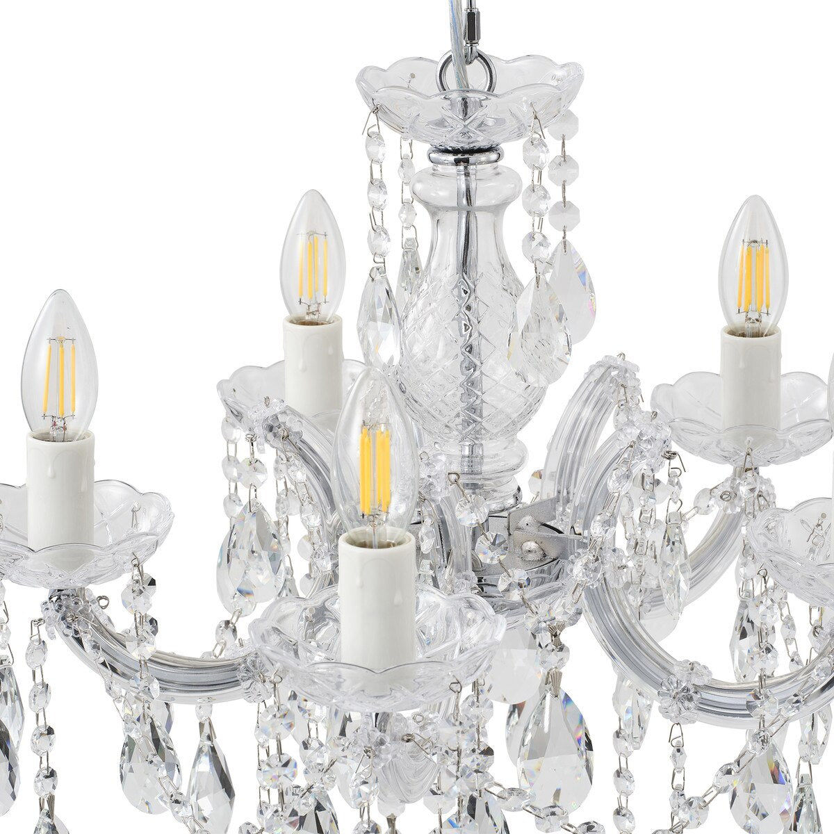 Zurich 5 Light Crystal Chandelier Chrome - 1000607