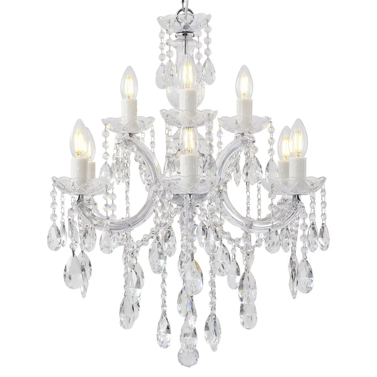 Zurich 9 Light Crystal Chandelier Chrome - 1000608