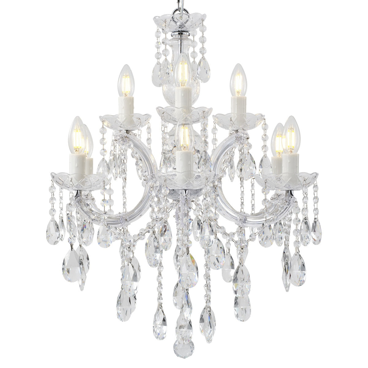 Zurich 9 Light Crystal Chandelier Chrome - 1000608