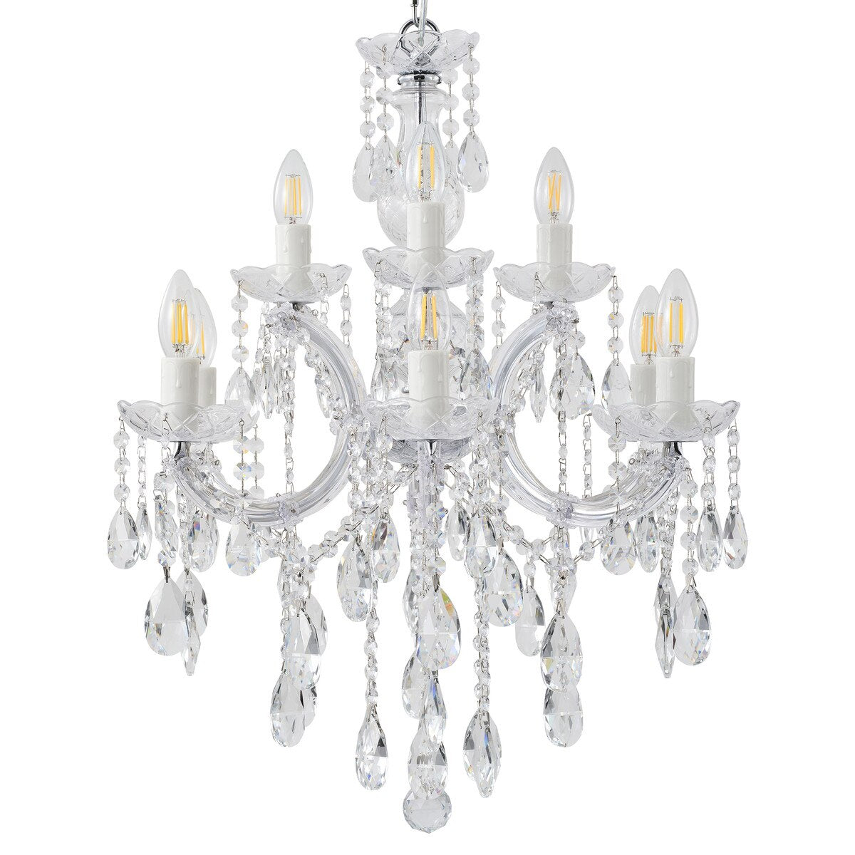 Zurich 9 Light Crystal Chandelier Chrome - 1000608