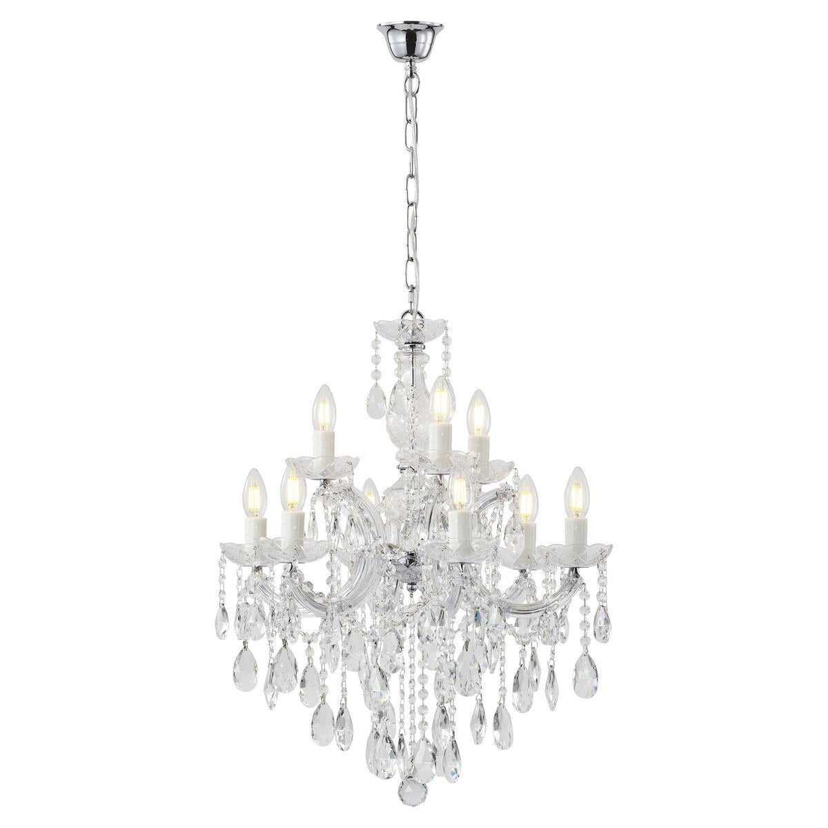 Zurich 9 Light Crystal Chandelier Chrome - 1000608