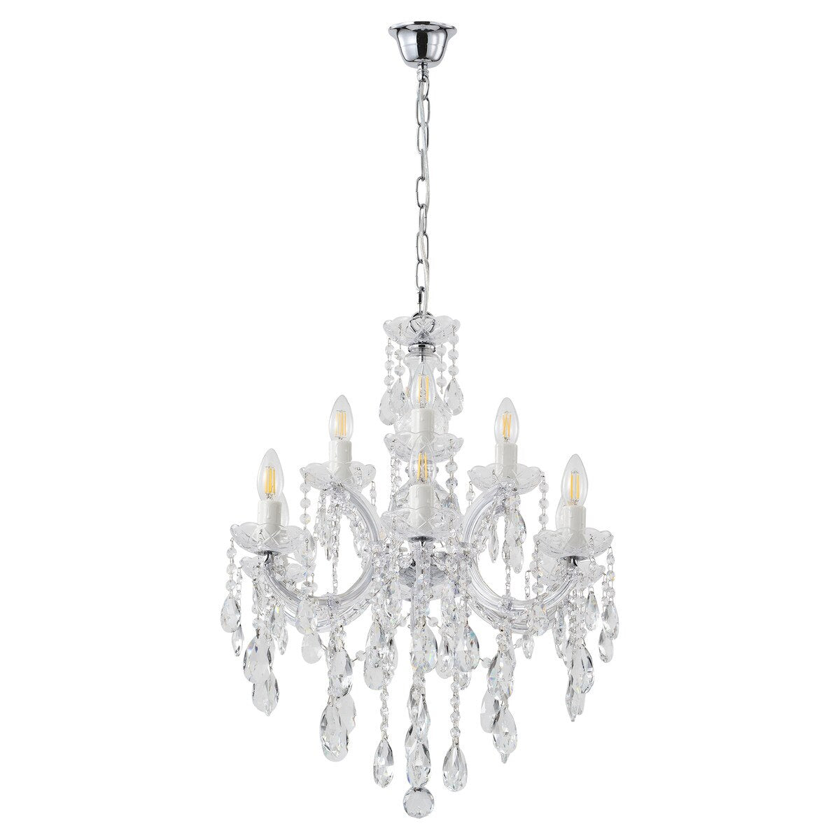 Zurich 9 Light Crystal Chandelier Chrome - 1000608