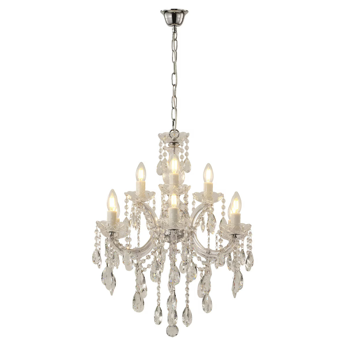 Zurich 9 Light Crystal Chandelier Chrome - 1000608