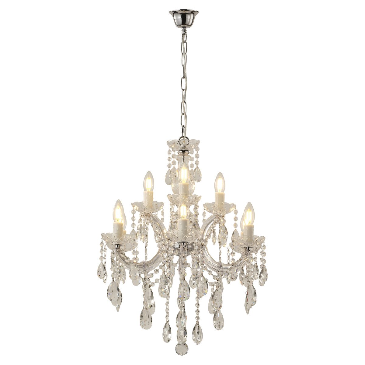 Zurich 9 Light Crystal Chandelier Chrome - 1000608