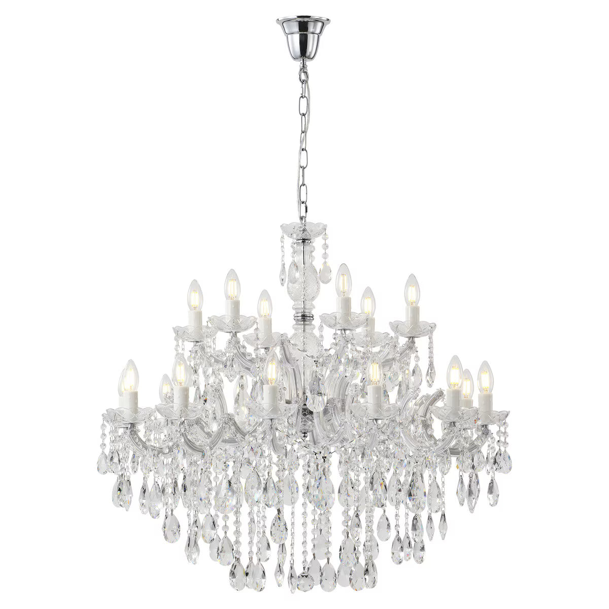 Zurich 18 Light Crystal Chandelier Chrome - 1000609
