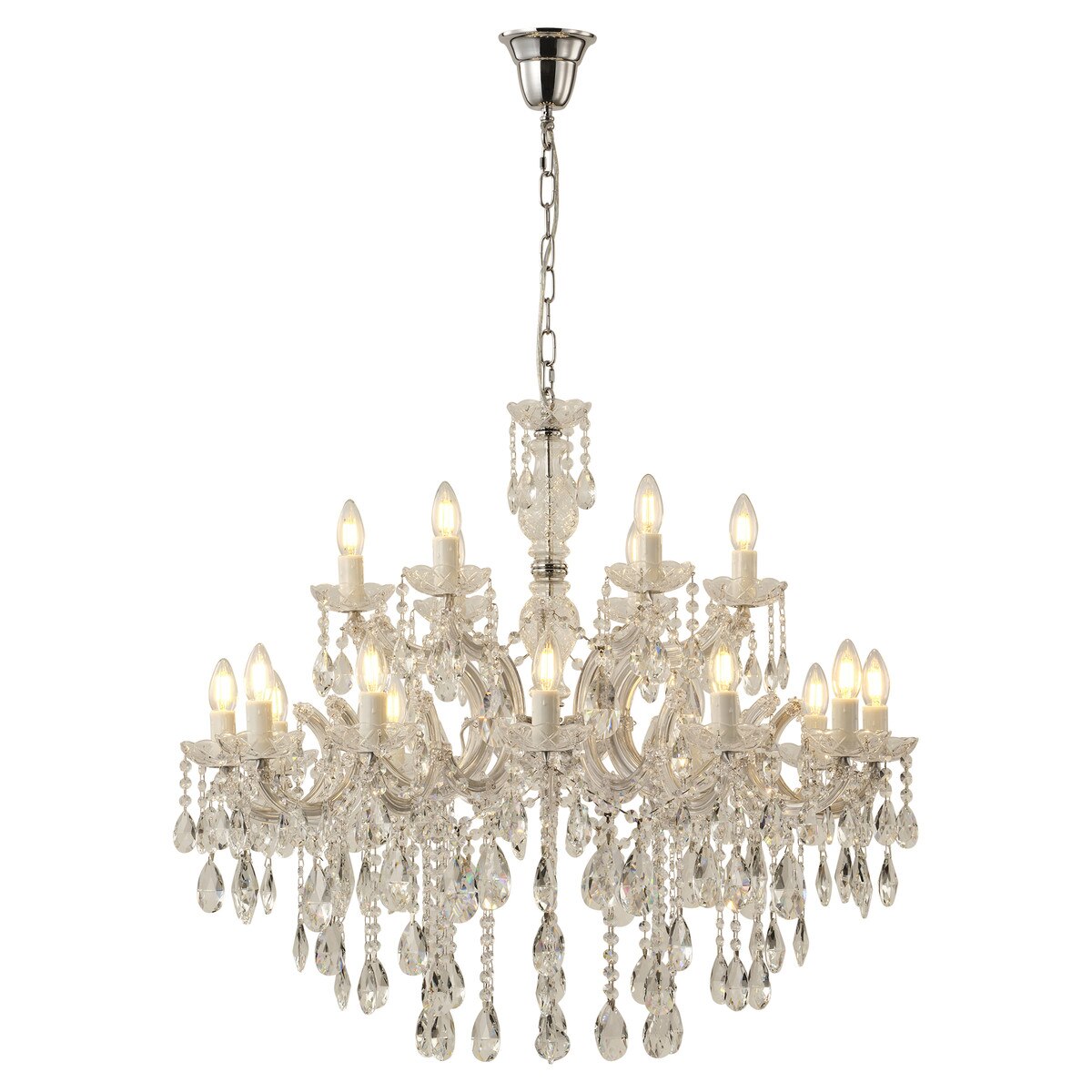 Zurich 18 Light Crystal Chandelier Chrome - 1000609