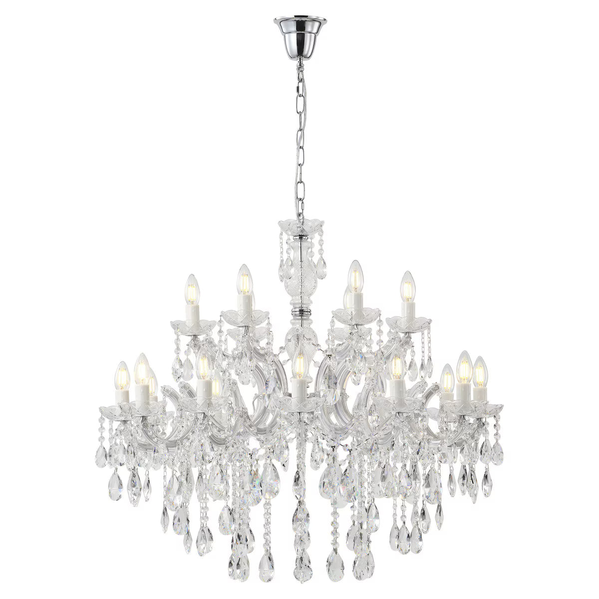 Zurich 18 Light Crystal Chandelier Chrome - 1000609