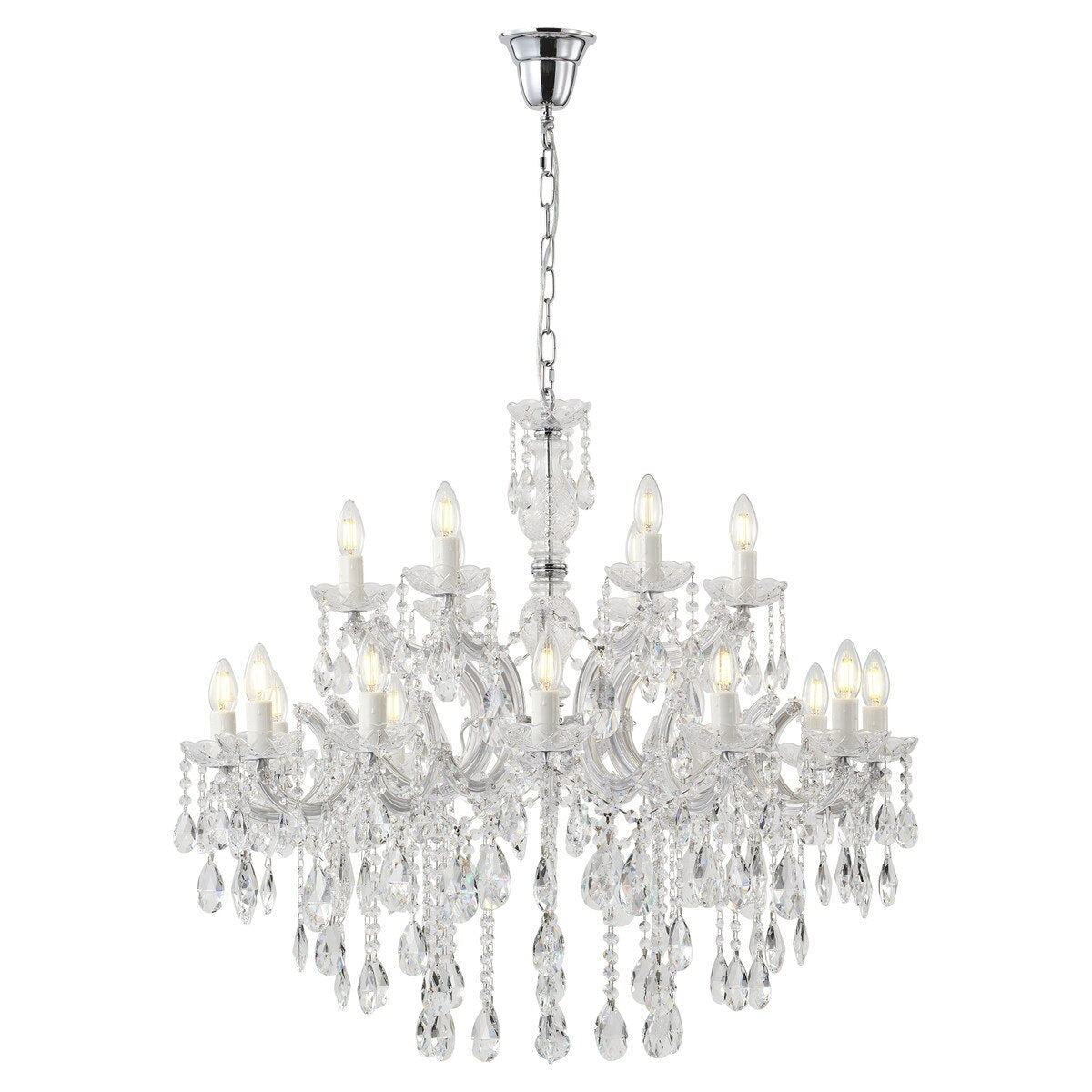 Zurich 18 Light Crystal Chandelier Chrome - 1000609