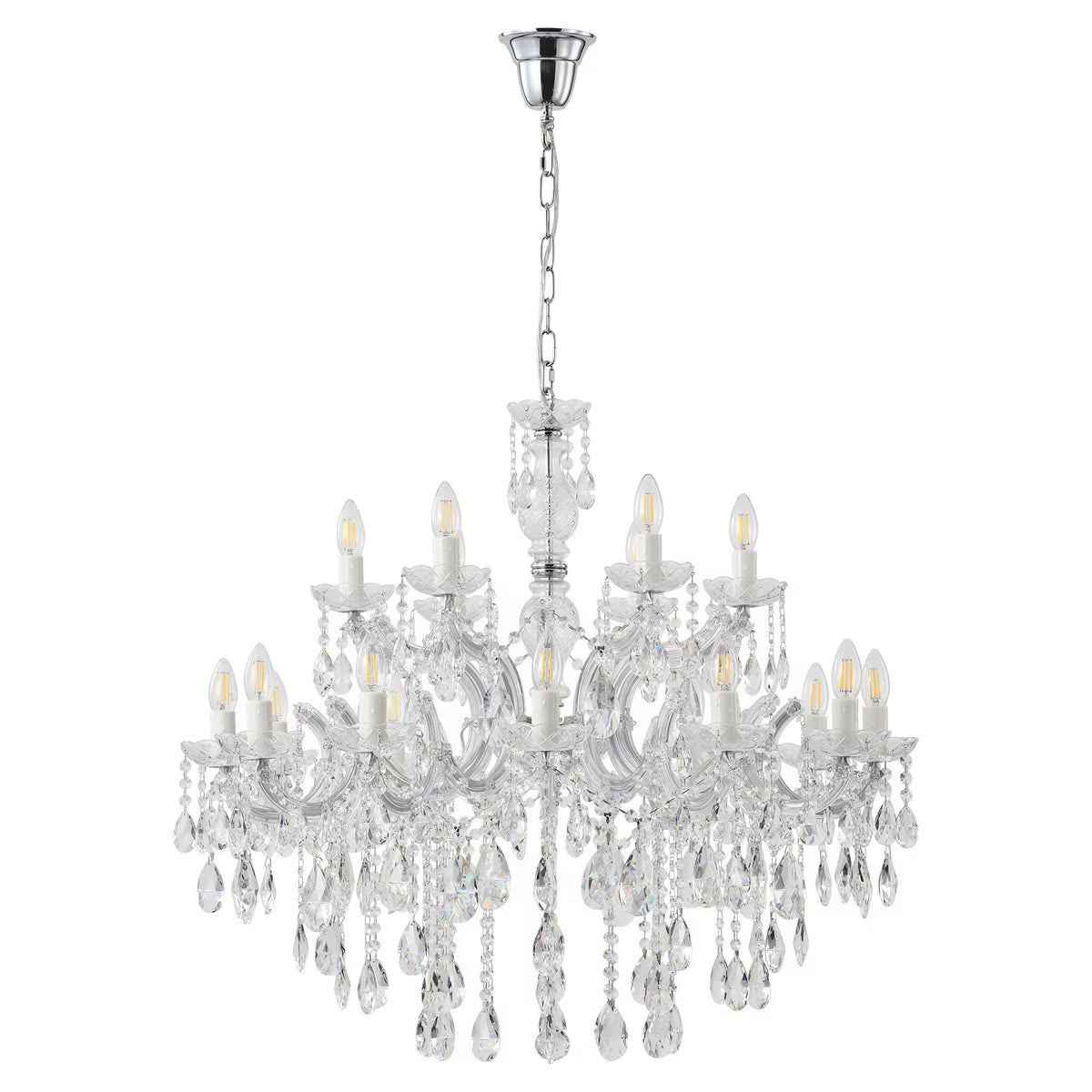 Zurich 18 Light Crystal Chandelier Chrome - 1000609