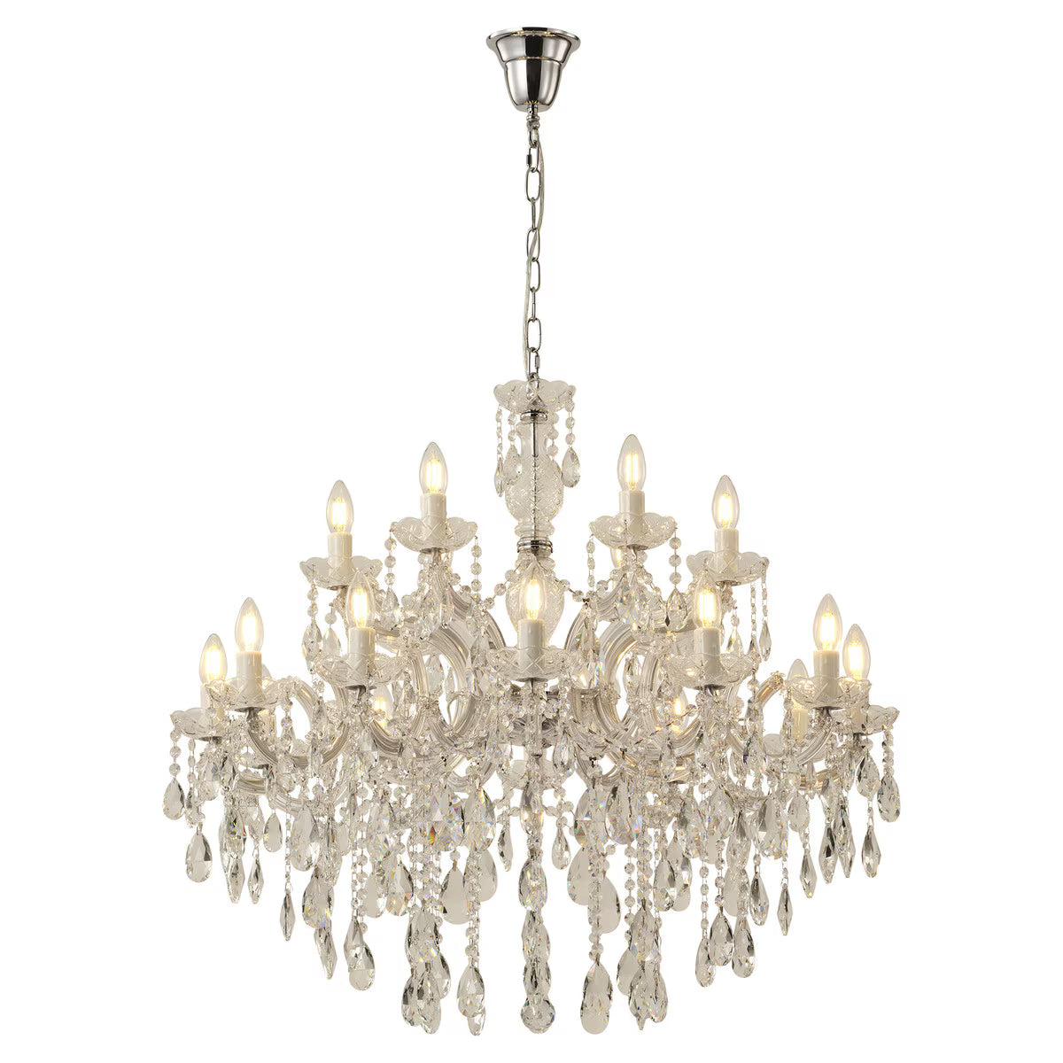Zurich 18 Light Crystal Chandelier Chrome - 1000609