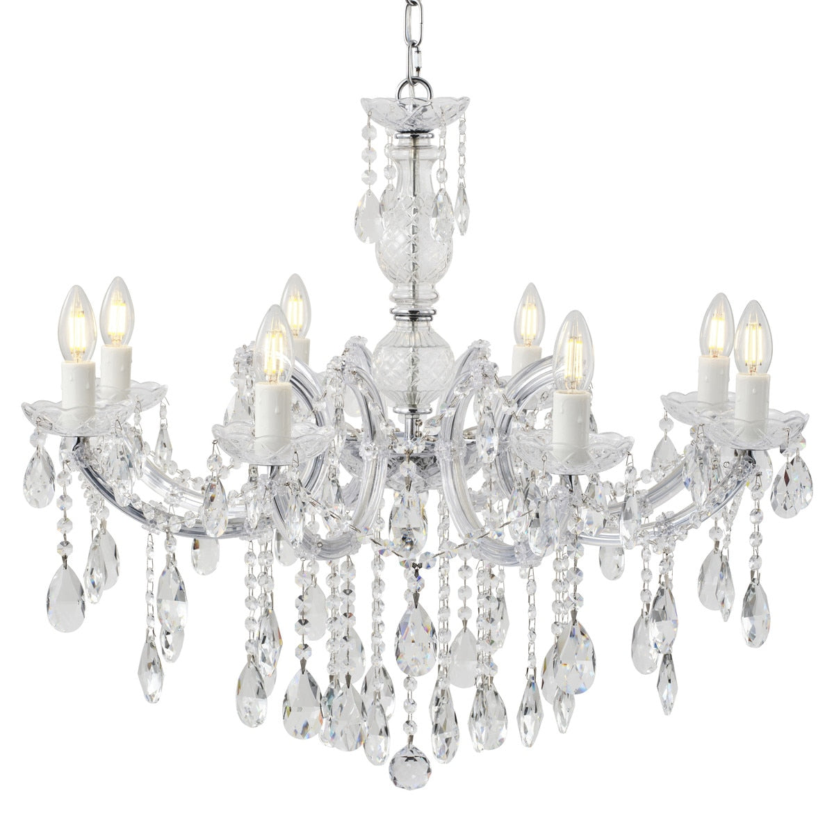 Zurich Chandelier 8 Lights Chrome Aluminium - 1000617