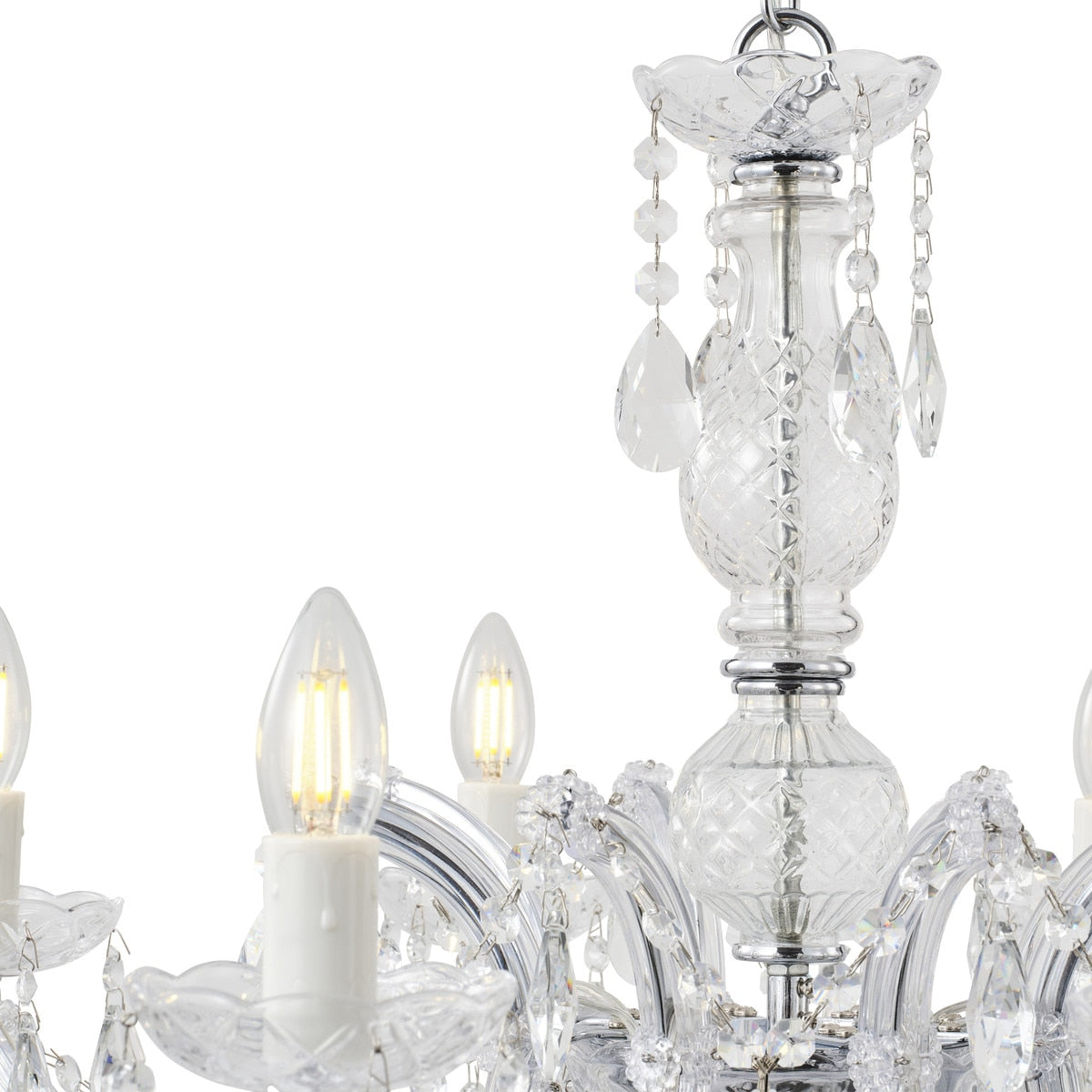 Zurich Chandelier 8 Lights Chrome Aluminium - 1000617
