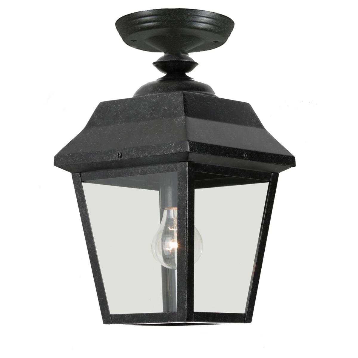 Fairlight Outdoor Close To Ceiling Light Antique Black Aluminium - 1000621