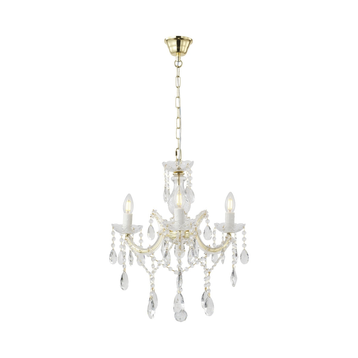 Zurich Chandelier 3 Lights Gold Aluminium - 1000623